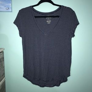 American Eagle Navy Striped Favorite Tee
